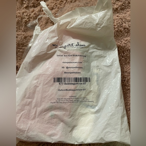 NWT Mon Petite Pink Leather Oxford Lace Booties - Picture 3 of 3